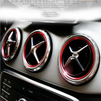 Pre Mercedes Benz B GLA CLA Triedy W176 W246 C117 X156 AMG 5 Ks klimatizácia Ventilačné Zásuvky Krúžok Výbava Interiéru