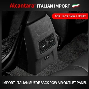 Alcantara Zábal Auto Zadné Klimatizácia Ventilačné Zásuvky Výbava Dekoratívne Rám Panel Kryt Pre BMW 1 Series 2019 2020 2021 2022