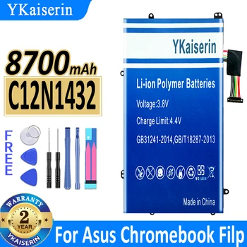 YKaiserin Batérie C12N1432 Pre Asus Chromebook Filp C100PA C100PA-3J C100PA-DB01 C100PA-DB02 8700mAh Batérie