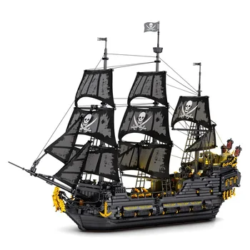 NA SKLADE MOC Nápad Black Pearl Pirátske Lode, Stavebné Bloky, Model Konštrukcie Set pre Chlapcov Tehly Montáž detských Hračiek