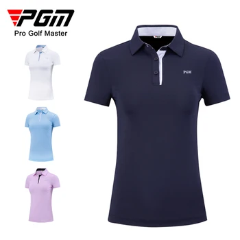 PGM Lete Ženy Golf-Krátke Rukávy Tričko Dámske Športové Košele Slim Oblečenie Quick-Dry Priedušná Golf, Tenis Oblečenie S-XL