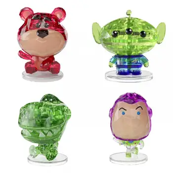 Disney Stavebné Bloky Lotso Buzz Lightyear Ozdoby Toy Story Gaule Dieťa Transparentné Hračky Puzzle Ozdoby Dievča Obrázok Darček