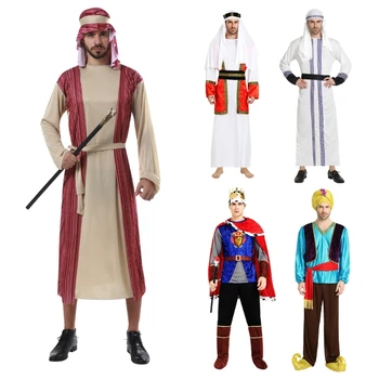Halloween Mužov Shepherd Kostým pre Dospelých Cosplay Arabských Kostým Indián Blízkom Východe Dubaj Župan Arabských Kostým pre Strán