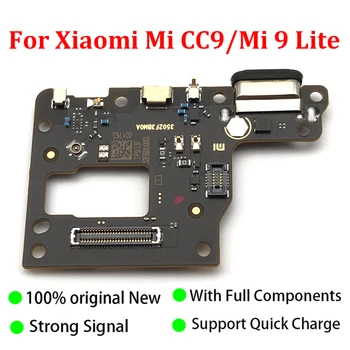 100% Originálne Pre Xiao Mi 9 Lite Mi9 Lite / Mi CC9 CC 9 Nabíjačku USB Nabíjací Port Dock Konektor Mikrofónu Rada Flex Kábel