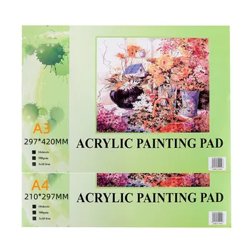 Akrylová farba kniha 10 listov A3/A4 profesionálne olejomaľba papier špeciálny pigment 300g Sketchbook Maľovanie knihy Maľby Umelca
