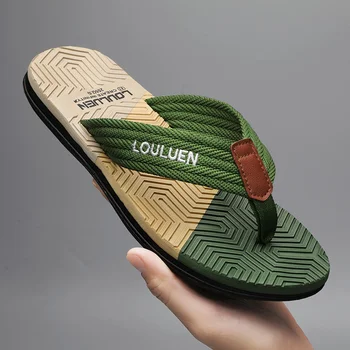 Pánske papuče módne priedušná ležérne pánske sandále letné vonkajšie hot flip-flops pánske letné beach papuče