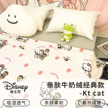 Hello kitty Kuromi Moje melódie roztomilý mlieko velvet detská deka sanrio cartoon zimnej školy nap ubytovni pribrala deka