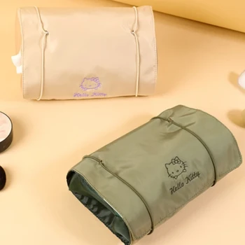Štyri-v-jednom Sanrio Hello Kitty make-up Tašky Skladacie Veľká-kapacita Skladovanie Taška Odnímateľný Cestovné Prenosné Osobné Darčeky