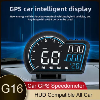 G16, ansel GPS Head Up Display Auto digitálny Rýchlomer počítadlo kilometrov Elektronika Rýchlosti Merač Auto HUD prekročenia rýchlosti Alarm palubný Počítač