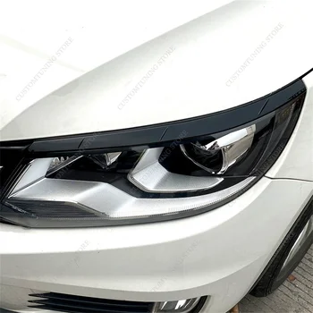 Pre VW TIGUAN MK1 5N Lesk Zlo Obočie, očné Viečka TIGUAN TSI a TDI R BodyKits Svetlometu ABS 3D Nálepky 2011-2017 Facelift Tuning