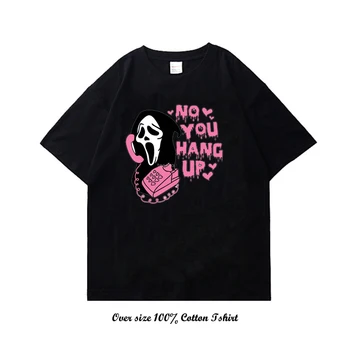 Horor Lebky Tvorivosti Tlač Tričko Mužov Harajuku Streetwear Krátky Rukáv, 100% Bavlna Vintage Oblečenie