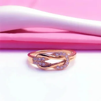 Jedinečný Dizajn 585 Fialová Zlaté Á 14K Golden Rose Vykladané Drahokam Prstene Pre Ženy Romantické Jednoduché Kúzlo Svadobné Šperky Gif