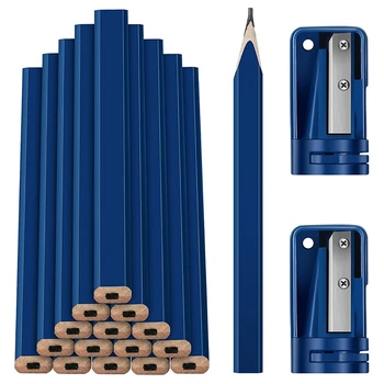 16 Ks Tesár Ceruzky A 2 Ks Ceruzka Na Ceruzky, Výstavby Modrá Ceruzka V 7 Palcov, Ploché Osemhranné Označenie Ceruzka