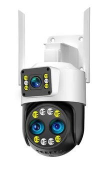 4MP UHD Yoosee APP Triple Objektív Dvojité Obrazovke Wireless PTZ IP Dome Kamera Farebná AI Humanoidný Detekcia Bezpečnostných Baby Monitor