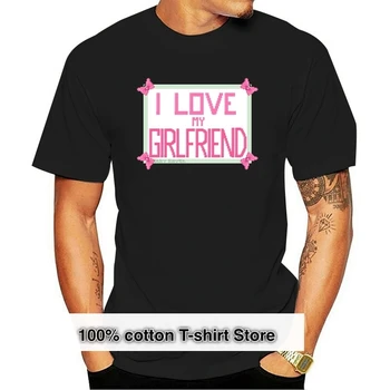 MOJA PRIATEĽKA T-Shirt Priateľ súčasný Dar Tento Chlap Miluje Svoju Priateľku, T Košele Výročie Košele Valentines Tričko