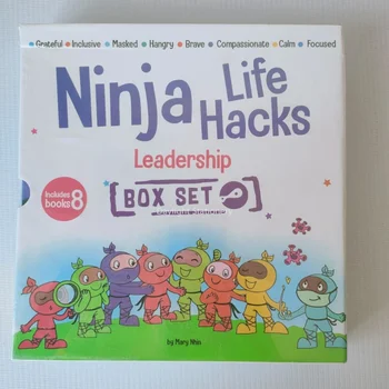 8 Knihy/Set Ninja Život Hacky - Sociálno-Emocionálne Učenie Detí Knižnej Série Pomáhať Deťom Učiť Cenné Život Zručnosti