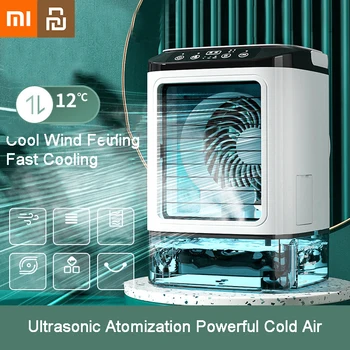 Xiao Youpin Ploche, klimatizácia, Ventilátor Dual Sprej Chladenie Elektrický Ventilátor Vzduchu Chladič USB Prenosné Chladiace veľkou Kapacitou