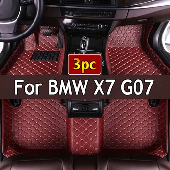 Auto podlahové rohože pre BMW X7 G07（Šesť Sedadiel）2019 2020 Vlastné auto nohy Podložky automobilový koberec kryt interiérové doplnky