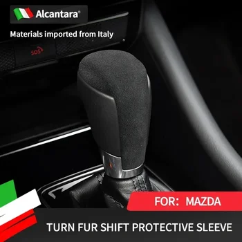 Pre Mazda Atenza CX3 CX4 CX5 CX8 2015-V Alcantara Semiš Auto Príslušenstvo Radenie Páky ručnej brzdy Kryt Prípade Chránič Rám