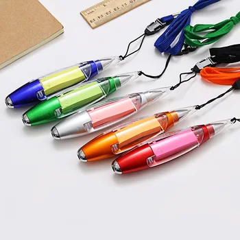 1pc Multifunkčné Guľôčkové Pero, Kreatívne Grafické efekty Poznámok Prídavné LED Svetlo Pero Ballpen Modrý Atrament Školy Kancelárske potreby