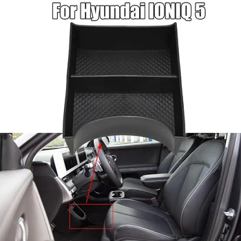 ABS Black stredovej Konzoly Úložný Box Zásobník Pre Hyundai IONIQ 5 2021+ Auto Organizátor Interiérové Doplnky