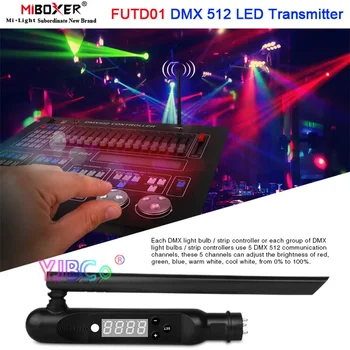 Miboxer FUTD01 2.4 G Bezdrôtový Prijímač Adaptér DMX512 LED Vysielačom pre Disco LED Fáze Účinok Svetlá RGB+SCS Pásy Radič