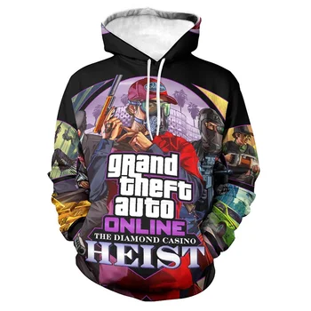 Klasická Hra Grand Theft Auto GTA Hoodies 3d Vytlačené Bežné Mužov s Kapucňou Mikiny Pánske značkové Oblečenie Topy Streetwear