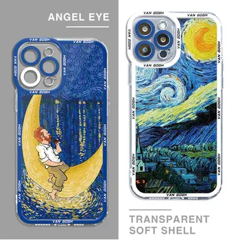 Telefón puzdro pre Xiao Mi Poco X3 NFC X4 Pro M3 11 Lite 11T Pro Luxusný Transparentný Mäkké Van Gogh Art Kryt