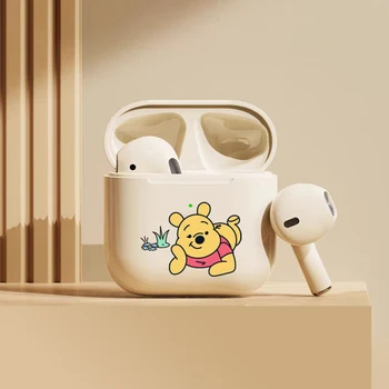 Kawaii Lotso Cartoon Bluetooth Slúchadlo Medvedík Roztomilé Anime medvedík Pú IOS Android Univerzálne Slúchadlá Creative Dievčatá Dary
