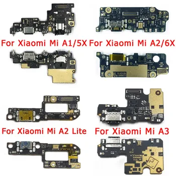 USB Nabíjanie Rada Pre Xiao Mi A1 A2 Lite A3 5X 6X Redmi 6 Pro CC9e Nabíjací Port Trkvas Konektor Flex Kábel Náhradných Dielov