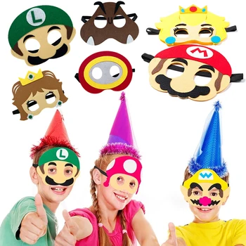 Super Mario Hračka Maska Plášť Cosplay Cartoon Luigi Yoshi Broskyňa Bowser Mario Darček Úlohu Halloween Party Dekorácie Darček K Narodeninám