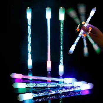 Spinning Pero Farebné LED Svetlo Uvoľnite Tlak Prsta Rotujúce Pero Akryl Svetelné Pero pre Dospelých, Deti Relaxačná Hračky