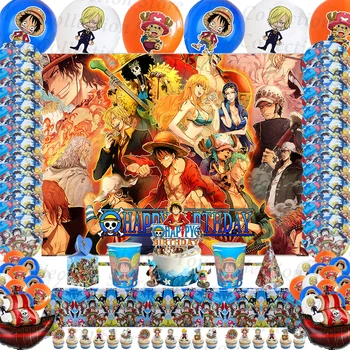 Jeden Kus Anime Postavy Strana navrhne Narodeniny Holiday Party Dekorácie Luff Zoro Deti DIY Papier Riad Pohár Doska Slamy